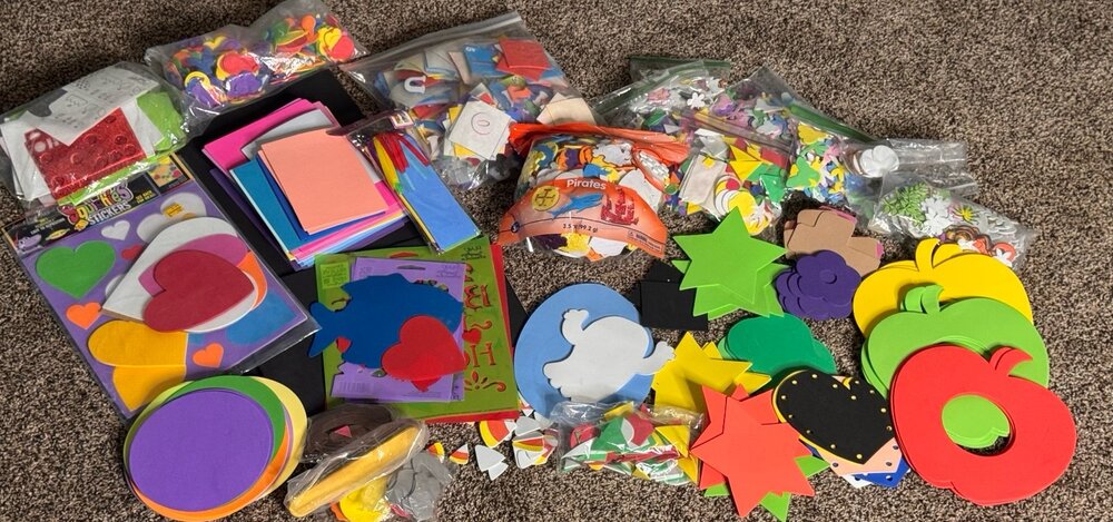 Huge Lot! Craft Foam Pieces Stickers Letters Numbers ever shape animals! LOTS